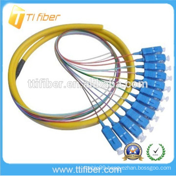 12Core Fiber Optic Bundle Pigtails SC/UPC with Differnt Length